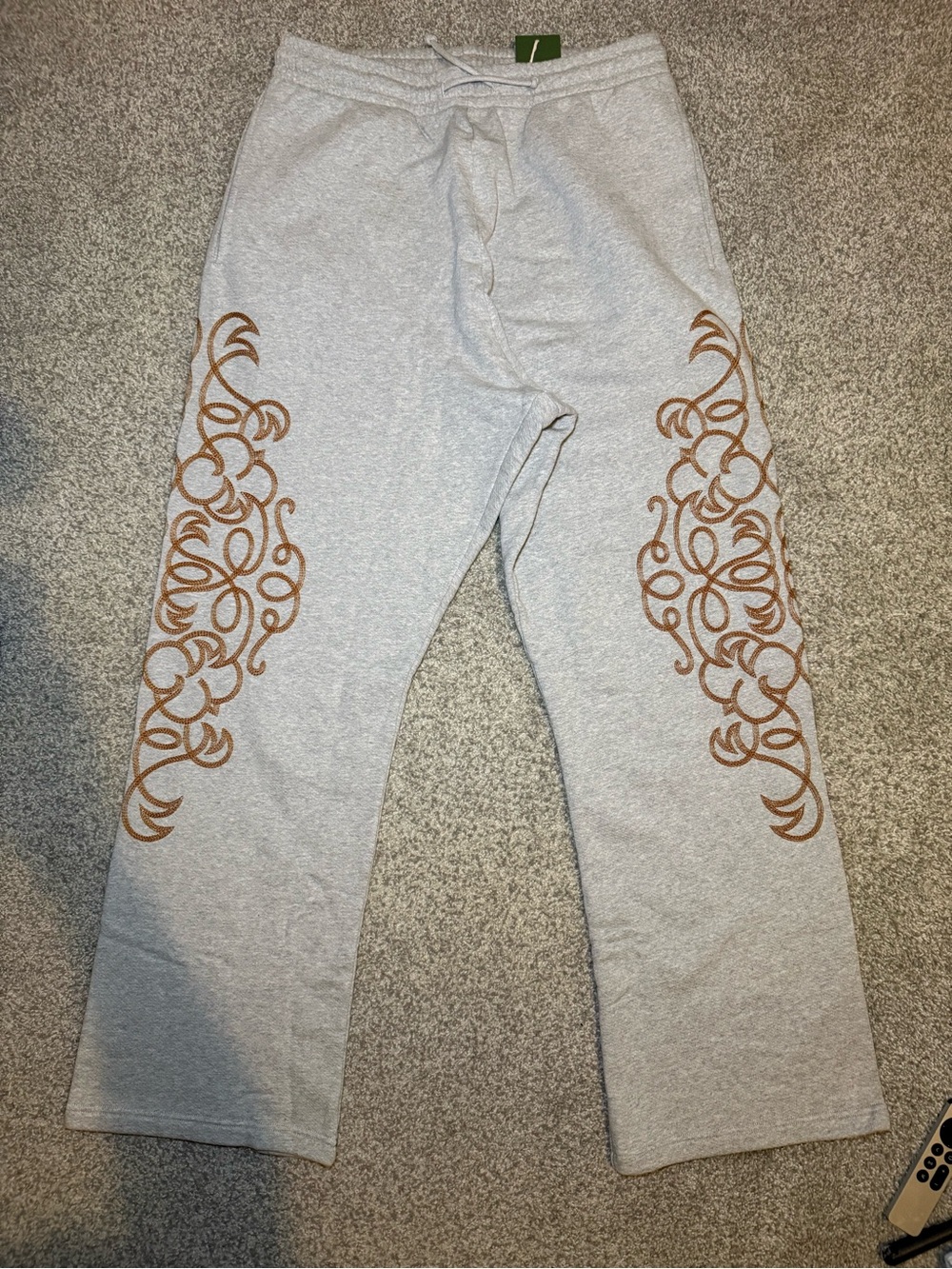 Denim Tears Western Embroidered Grey Sweatpants Size XL Brand New